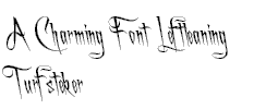 A Charming Font Leftleaning